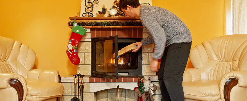Rusted Metal Fireplace Restoration in El Paso, Texas